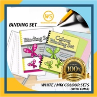 A4 Binding Set With Comb / Binding Set / Folio Paper Set / Buku Skrap / Buku Folio (32 Sheet)