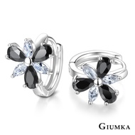 GIUMKA Girls Ear Buckles Earrings Hoop Style Easy Buckle Earrings Elegant Floral Fragrance Plated Wh