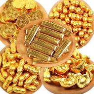 Gold Ingot Gold Bar Peanut Chocolate Bulk 500g Wedding Candy Baking Birthday Cake (Cocoa Butter Subs