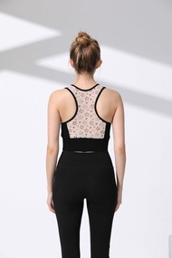 手繪印花透膚輕運動胸圍