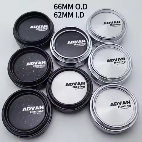 4pcs 66MM O.D / 62MM I.D Advan Racing Logo Emblem Car Wheel Center Caps Wheels Hub Rim Hubcaps Cover