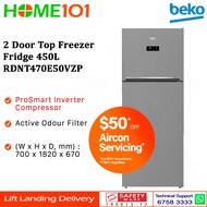 Beko 2 Door Top Freezer Fridge 450L RDNT470E50VZP