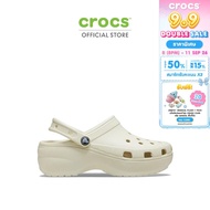 CROCS รองเท้าลำลองผู้หญิง CLASSIC PLATFORM CLOG รุ่น 2067502Y2 - BONE