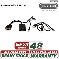 VGA Male to HDMI Female with Audio + Micro USB Cable, Nickel Plated TINYTECH CB-VGA/HDMI