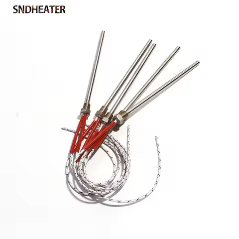 SNDHEATER 1pc Threaded Cartridge Heater 304 Stainless steel Heating Rod DN6 G1/8 10mm BSP Thread 6x5