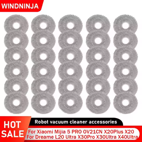 Mop Cloth For Dreame L10/L20/L30 Ultra,X30/X40/X50 Pro For Xiaomi Mijia 5 PRO/X20 Plus For JONR P20 
