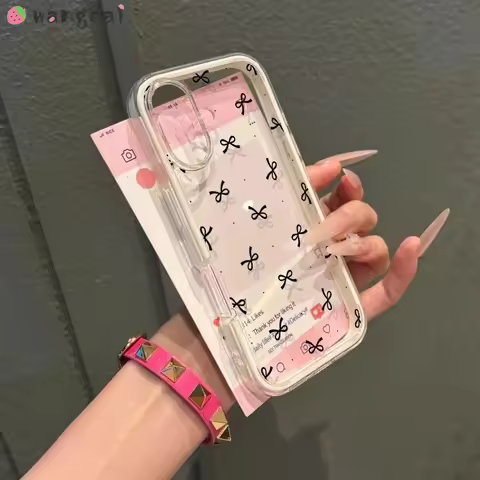 ins Style Polka Dot Bow Border Case For OPPO A5X 5G Realme Q3 Pro GT Master XT X2 Reno 4Z 4 3 R15 Pr