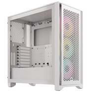 Corsair iCUE 4000D RGB Airflow Tempered Glass Mid-Tower Case, True White
