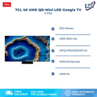 TCL 55"/65"/75"/85"/98" 4K UHD QD-Mini LED Google TV | 55C755/65C755/75C755/85C755/98C755 | 144Hz VR