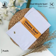TERBARU!! HIJAB JUMBO SEGI EMPAT UMAMA SCARF VOAL MIRACLE SYARI PLAIN ICON METAL LOGO LASER CUT LC J