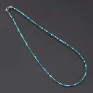 beautiful 1 pc natural 2 mm blue apatite beaded necklace 🩵