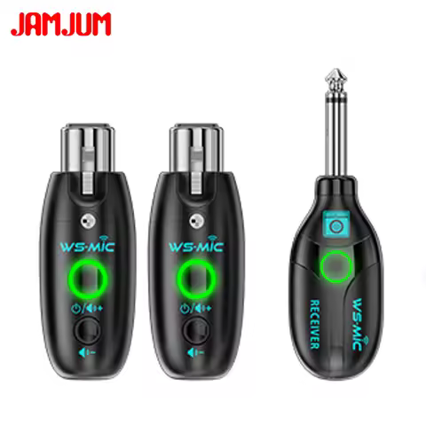 JAMJUM Wireless Microphone Transmitter And Receiver System for Dynamic Microphone Audio Mixer Audio 