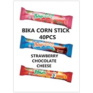 BIKA Bagi-Bagi Stick Jagung Perisa Chocolate / Strawberry / Cheese / Pizza Corn 40sticks halal
