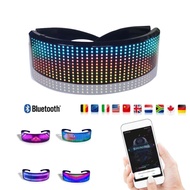 App Control Smart Full Color Christmas Carnival Shiny Programmable USB Rechargeable Glow LED Glasses
