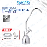 Stainless Steel Portable Faucet with Base For All Water Purifier - Silver ( SUITABLE FOR CUCKOO / SK