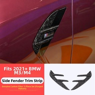 XUNYANGLOU | For BMW M3 M4 G80 G82 21-26 Carbon Fiber Fender Side Vent Trim Sticker