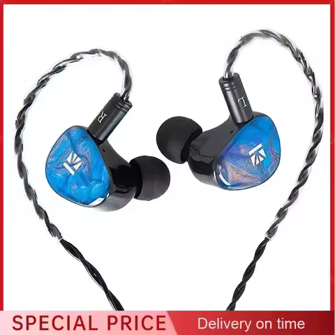 KBEAR KB02 in-Ear Bone Conduction Hybrid Earphones HiFi Bass Monitor Wired Headphones with Replaceab