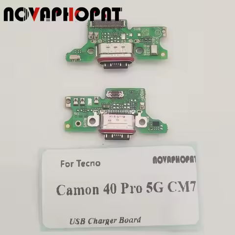 For Tecno Camon 40 Pro 5G CM7 USB Dock Charger Port Microphone MIC Flex Cable Charging Board