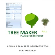SketchUp Extension 2025 3D Tree Maker - Instant Generate of Your SketchUp tree, plant, glass