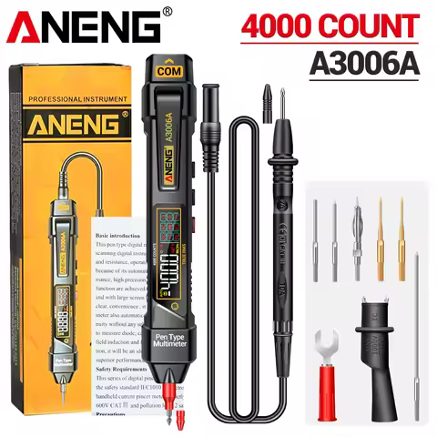 ANENG A3006A Digital Pen Multimeter 4000Counts AC/DC Voltage Non-contact Inductive Electricity Hz Di