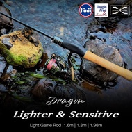 Light Game Spinning Fishing Rod Dragon 1.6m 1.8m Ul Power Fast Action Fuji Guide Light Game Trout Aj