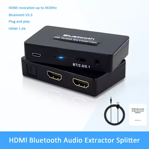 HD Bluetooth audio extractor distributor, Bluetooth V5.3,4K HD Audio Extractor HD Audio Splitter HD 