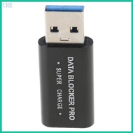 CRE USB Data Blocker Quick Charging Enabled Aluminum USB A To USB-A Data Blocker Protector Stop Data