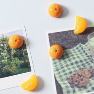 Jeju Tangerine Magnet Set, 5-Piece Cute Mini Fridge & Door Magnets