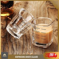 Double shot square espresso 60ml measuring cup Coffee measuring cup/ - DOUBLESHOT 60ML