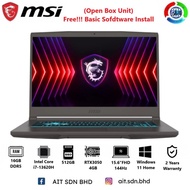 MSI Thin 15 B13UC-3439MY 15.6"FHD 144Hz Gaming Laptop Core i7-13620H 16GB 512GB SSD RTX3050 4GB W11 
