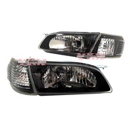 Toyota Corolla SEG AE111 AE110 EE111 EE110 1998-2002 Black Crystal Front Headlight Lamps Head Light 