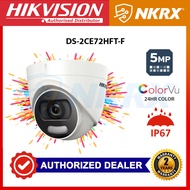 Hikvision Colorvu 5MP Full Time Color Turret CCTV Camera DS-2CE72HFT-F