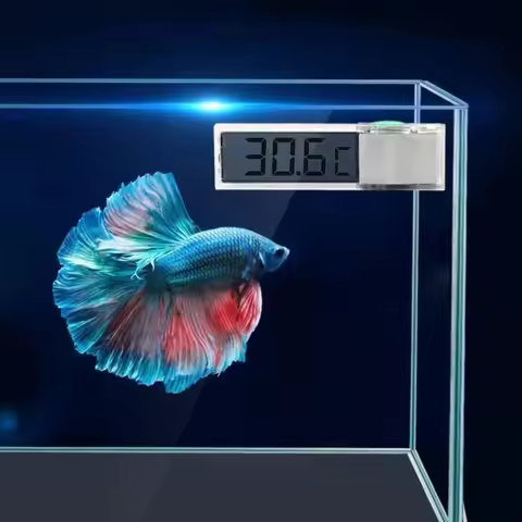 1PC Aquarium Thermometer Electronic LCD Digital Fish Tank Temperature Measurement Fish Tank Temp Met
