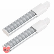 BDRBA 2 Pack LED Bulb, 2-Pin G23/GX23 LED Tube Light, Energy Saving 600LM CRI 80+ 6W PL Horizontal L