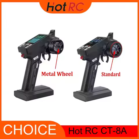 HotRC CT-8A CT8A 2.4GHz 8-Channel FHSS Remote Control with 300m Range & F-08A Receiver – for RC Cars