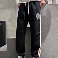 OMHU Chrome Hearts New autumn and winter men's fashion casual pants Tapered pants with embroidered p