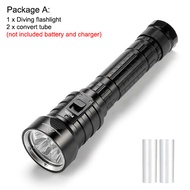 Asafee 8000LM DX4 Diving Scuba Flashlight 4*L2 LED Waterproof led diving torch use 18650 / 26650 Bat