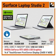 Microsoft Surface Laptop Studio (1 YEAR WARRANTY T&C)14.4 inch Touchscreen Core i5/i7 (11th) WIN 11