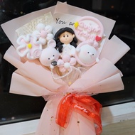 (ORDER AVAILABLE AFTER 2 DAYS) Clay flower bouquet makes a meaningful graduation gift with personal 