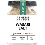 ATHENE SPICES WASABI SALT Gourmet Seasoning ǀ Herbs Spices • Sea Salt ǀ Keto • Vegan ǀ All-purpose ǀ