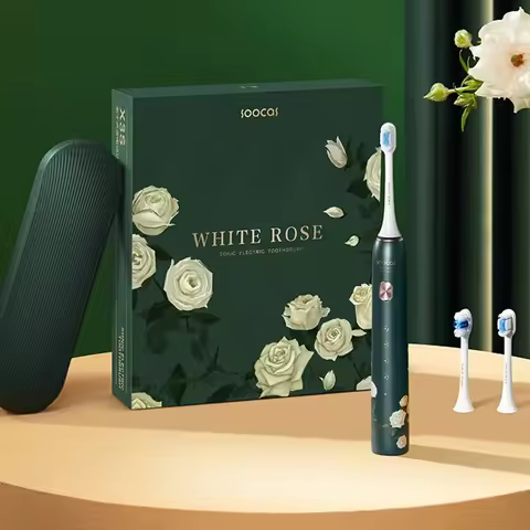 SOOCAS X3S White Rose Adult Smart Sonic Electric Toothbrush IPX7 Waterproof Ultrasonic Tooth Brush U
