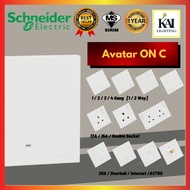 Schneider Electric Avatar On C Full Series Switches With Fluorescent Locator (White) Schneider Avata