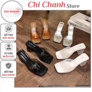 8p women's clogs, strappy high heel sandals, high-end fashion, standard form Chichanh Store A19t