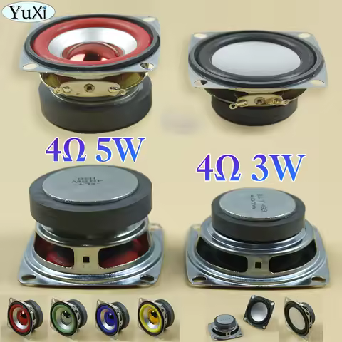 1Pc Full frequency Speaker 5W 4Ohm Bluetooth Audio Radio External Magnetic Speaker 4Ohm 3W 53MM Squa