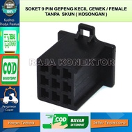 9 PIN SMALL BLACK EMPTY MOTORCYCLE CABLE SOCKET FOR WOMEN - SOCKET - CABLE SOCKET - 9 PIN - CABLE SO