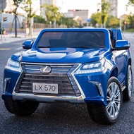 Ô tô xe điện điều khiển tự lái LEXUS 570 bánh hơi ghế da sơn tĩnh điện (Đỏ-Trắng-Xanh-Đen)