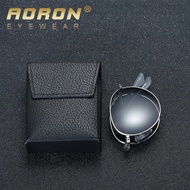 Aoron Eyewear Round Foldable Men Women Polarized UV400 Sunglasses Spek Mata Cermin Mata Hitam Lipat 
