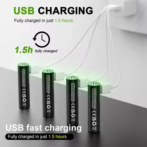 CITYORK 1.5V USB AAA Rechargeable Lithium Battery 1.5V 3A AAA USB Charging Li ion Batteries With USB