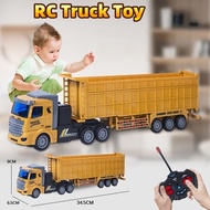RC Truck Vehicle Toy 1:50 Trailer Dump Truck Transport Rc Dump Mainan Kereta Control