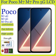 Original AMOLED For Poco M7 4G Poco M7 5G Poco M7 Pro 5G LCD Display Touch Screen Replacement